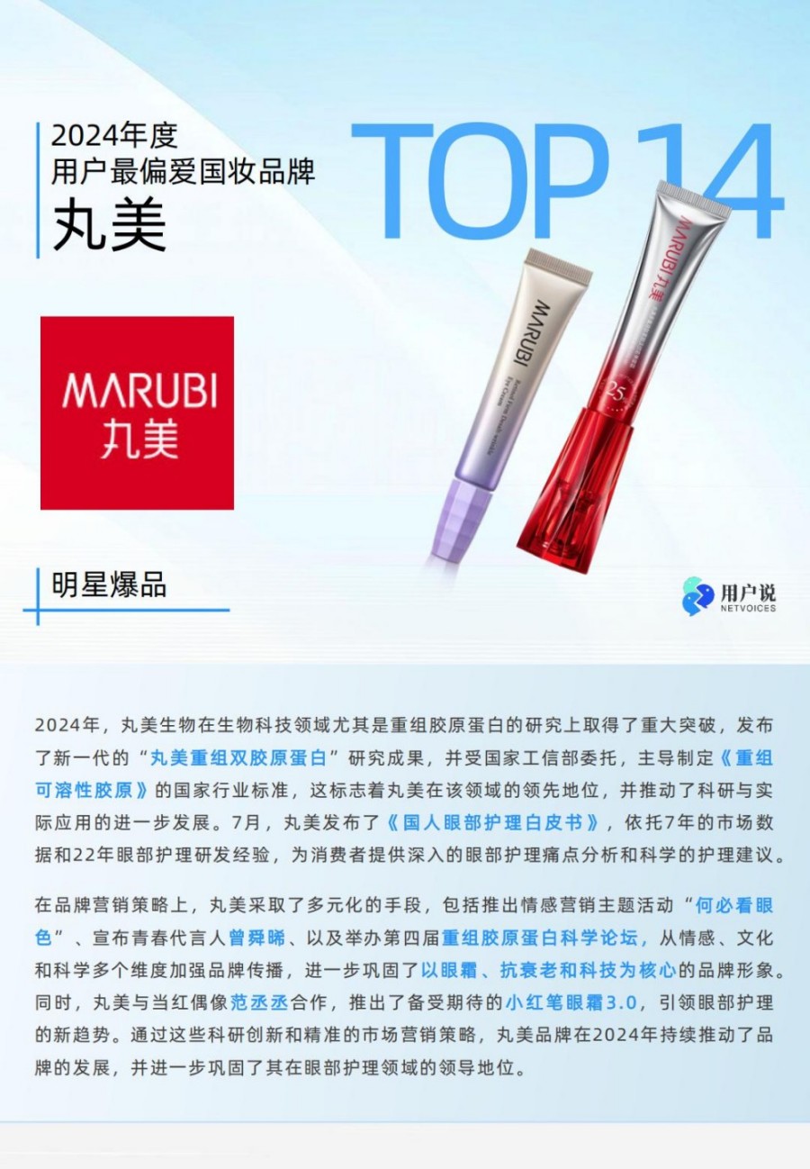 2024年度用户最偏爱国货美妆品牌榜单TOP100
