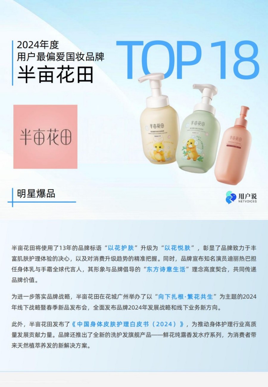 2024年度用户最偏爱国货美妆品牌榜单TOP100