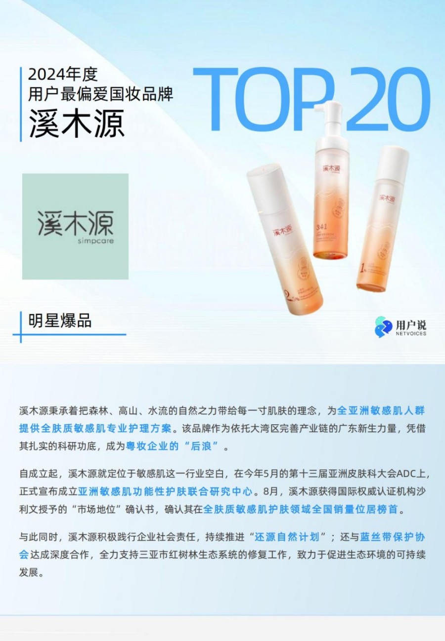 2024年度用户最偏爱国货美妆品牌榜单TOP100