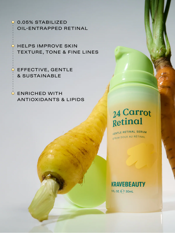 Krave Beauty 24K 胡萝卜视黄醇精华上市
