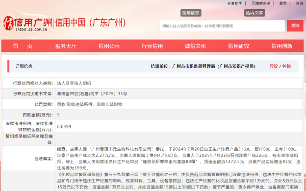 罚没 5 万 +！广州一美妆企业栽在 “禁用原料” 上，究竟踩了什么坑？