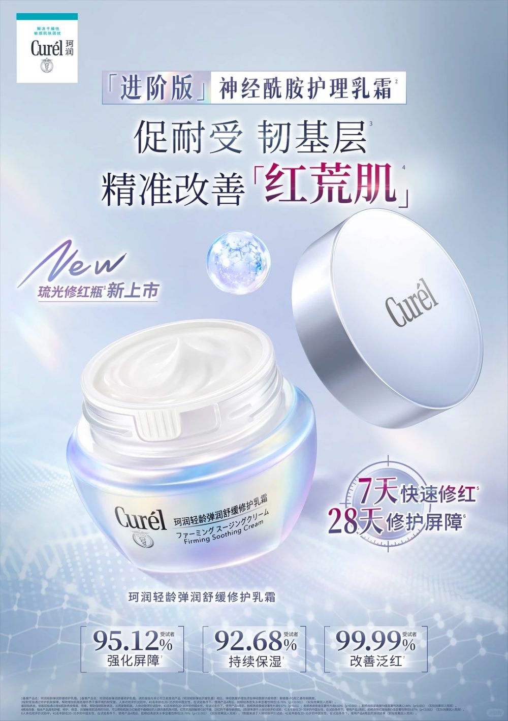 珂润轻龄弹润舒缓修护乳霜新品上市