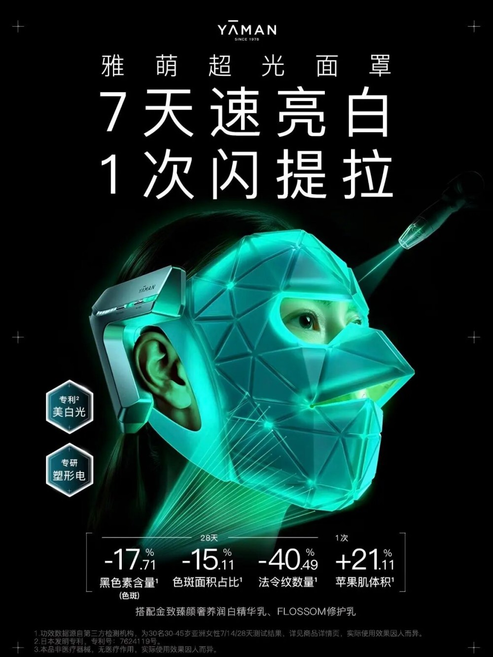 雅萌超光面罩革新登场 384颗灯珠打造”提拉感+光疗”居家美容新标杆