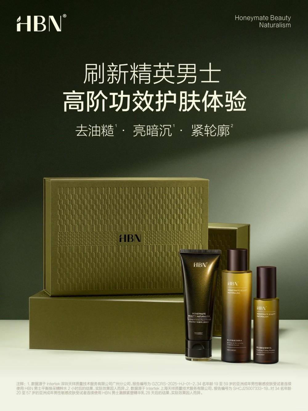 HBN男士高阶功效系列新品上市，以“科研复利”破解男士护肤系统性困局