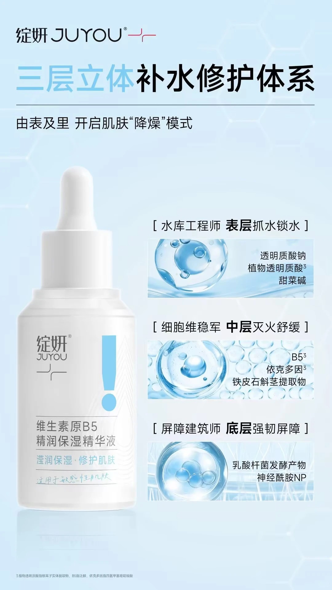  绽妍B5精华全新上市，三层修护稳屏障