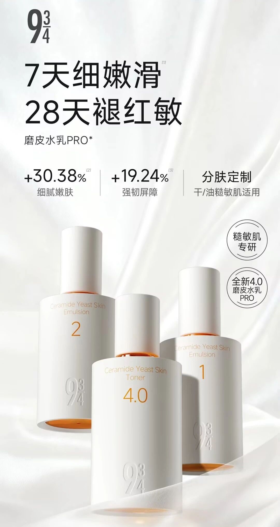 93/4神经酰胺酵母沁柔水乳套装新品上市