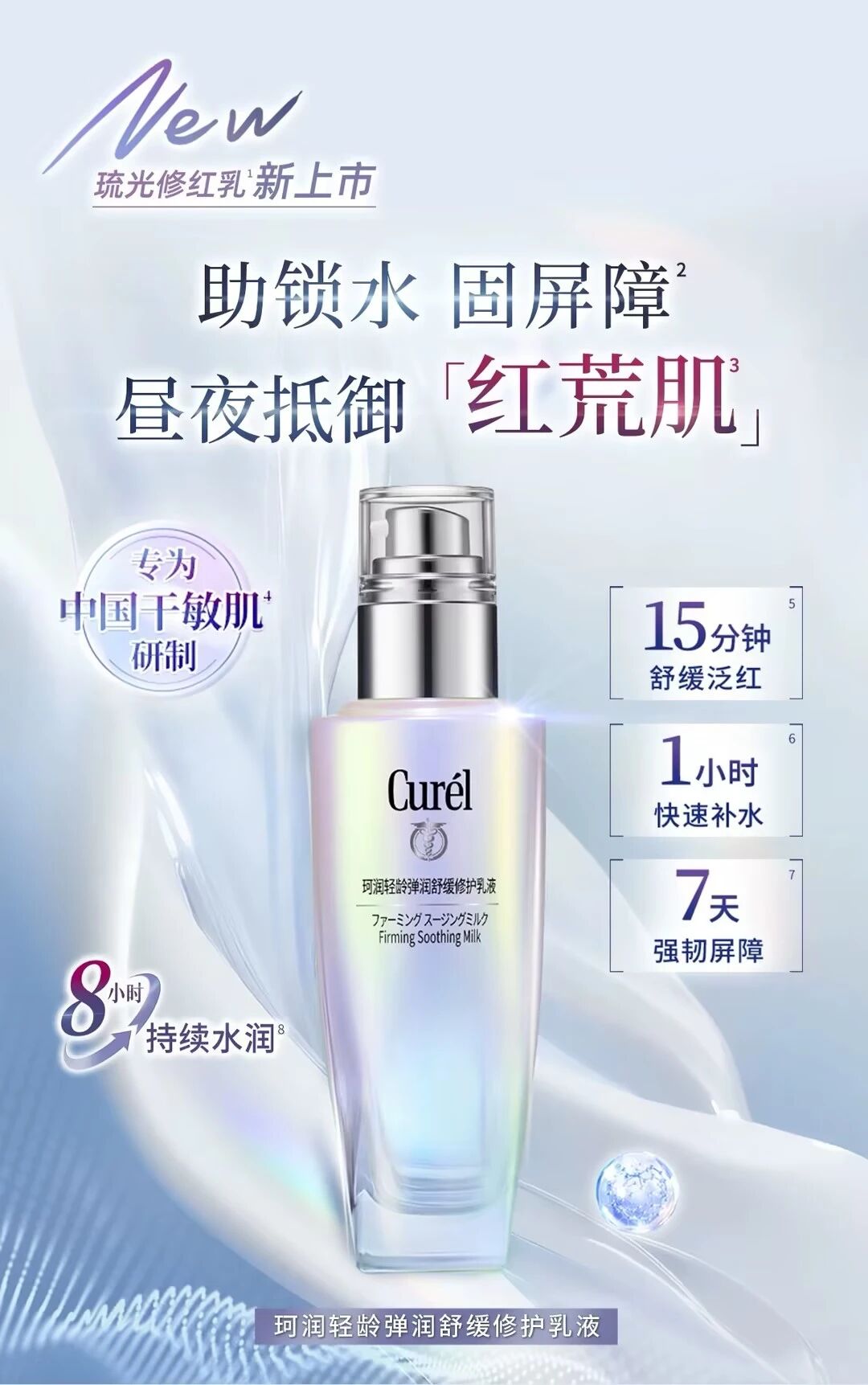 珂润轻龄弹润修护乳液新品上市