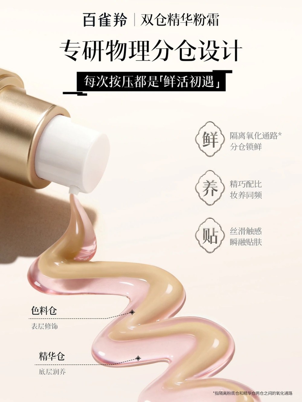 百雀羚双仓精华粉霜新品上市