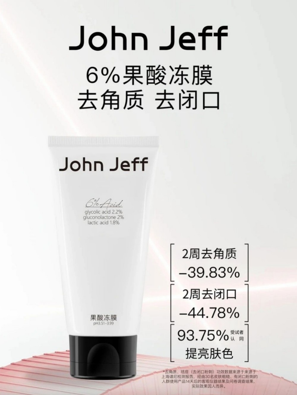 John Jeff 6% 果酸冻膜新品上市