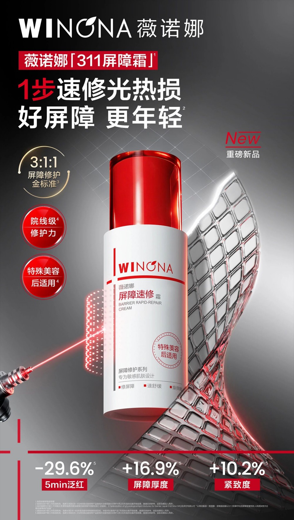 薇诺娜屏障速修霜新品上市