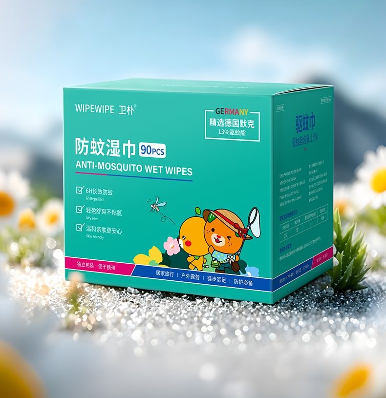 卫朴 13% 驱蚊酯驱蚊湿巾新品上市