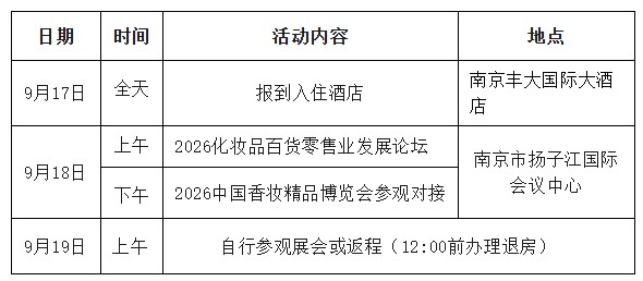 2026化妆品百货零售业发展论坛 · 2026中国香妆精品博览会