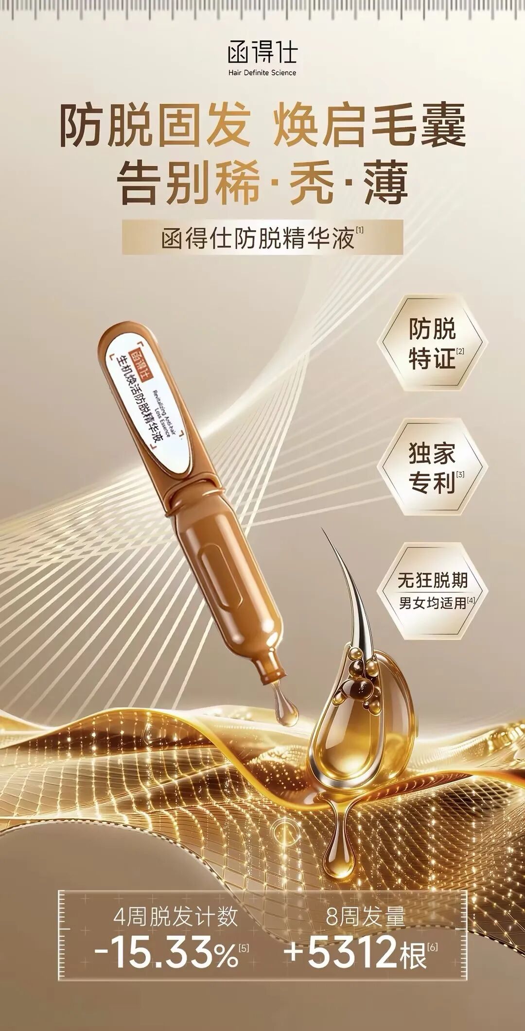 函得仕生机焕活防脱精华液