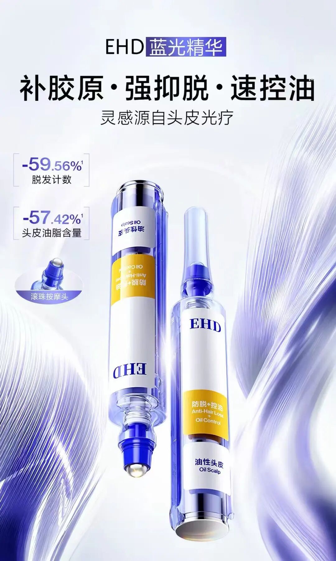 EHD防脱密发精华液（控油型）新品上市