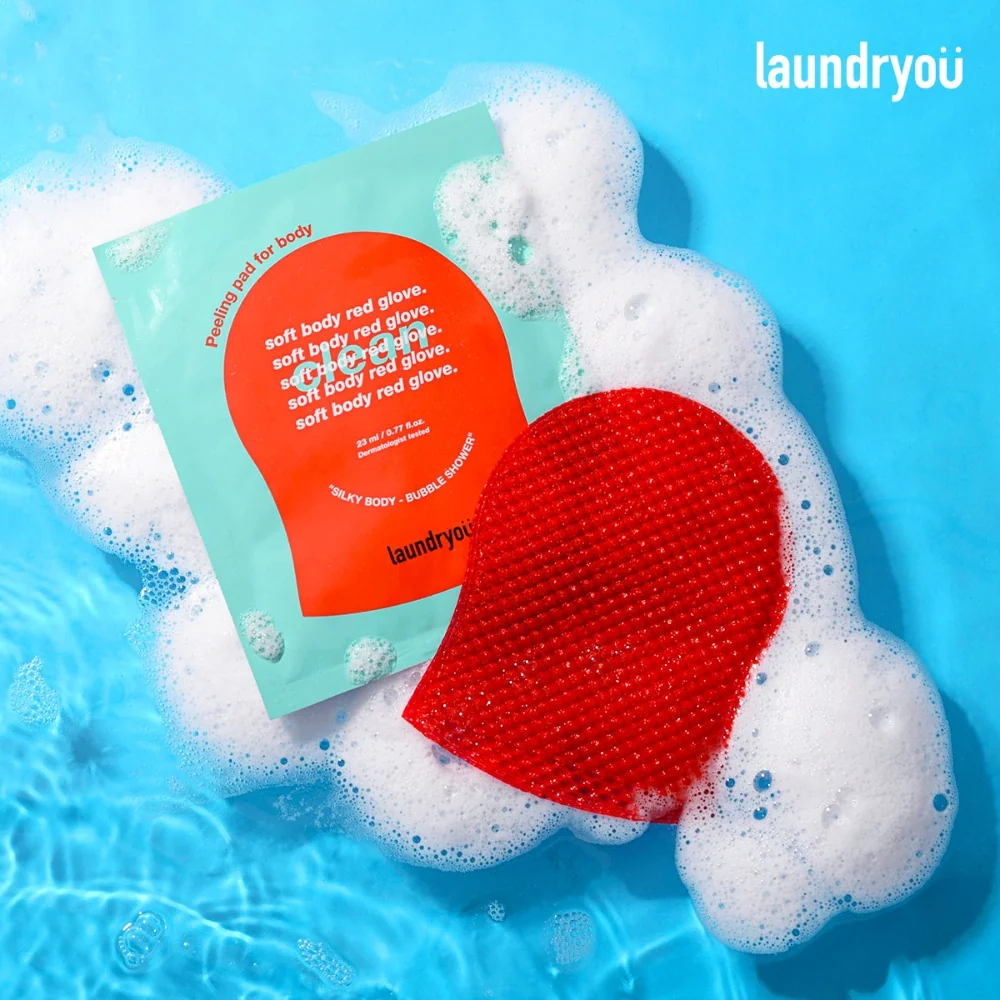 LAUNDRYOU Soft Body Red Glove Clean红手套二合一搓澡巾新品上新