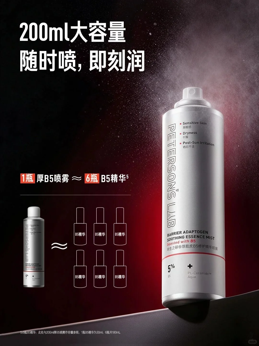 毕生之研厚B5喷雾新品上新